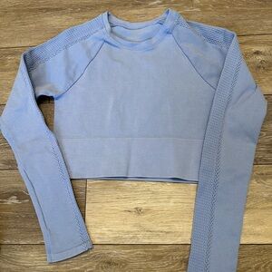 Aerie Light Blue Long Sleeve Top
